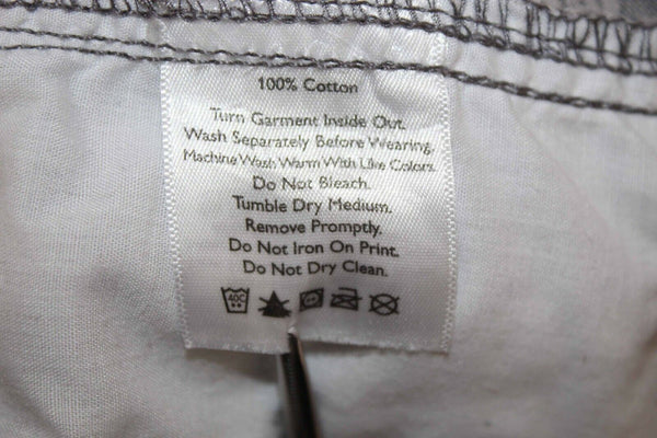 Eddie Bauer Sz S X 8 Gray Striped 100% Cotton Men's Unlined Shorts