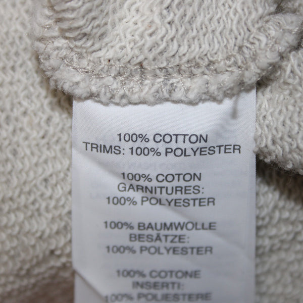 J Crew Sweater Sz XS Gray White Ruffles Layered 100% Cotton Polyester Sweater