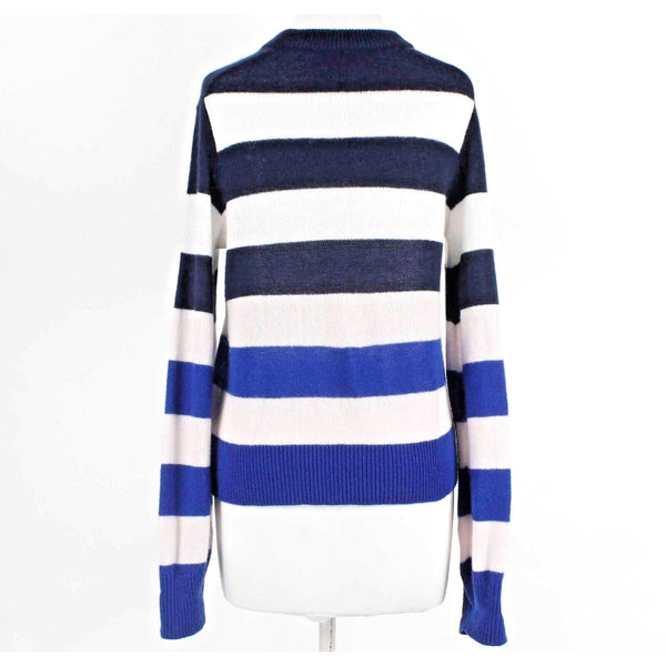 Rag & Bone Sz SP Blue Navy Multi Striped Pullover 100% Cashmere Sweater