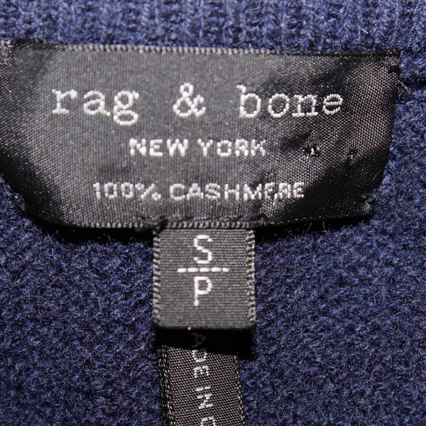Rag & Bone Sz SP Blue Navy Multi Striped Pullover 100% Cashmere Sweater