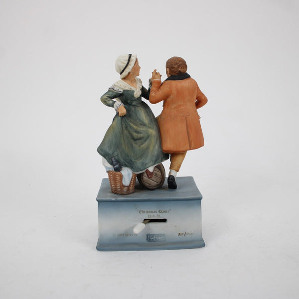 Sepco Norman Rockwell 310/2500 Deck The Halls 7" Schmid Music Box Figurine