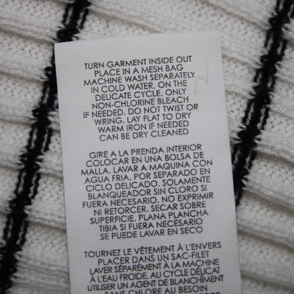 Cabi Sz M White Black Striped Button Long Cotton Other Fibers Duster Jacket