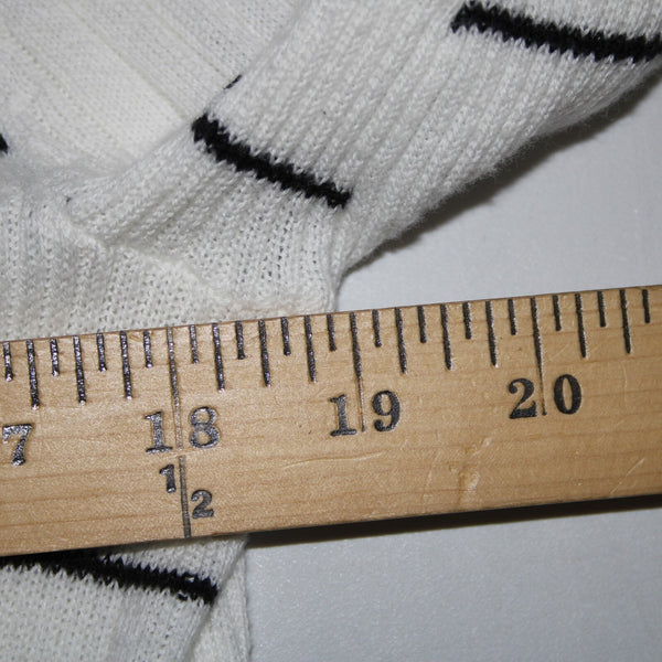 Cabi Sz M White Black Striped Button Long Cotton Other Fibers Duster Jacket