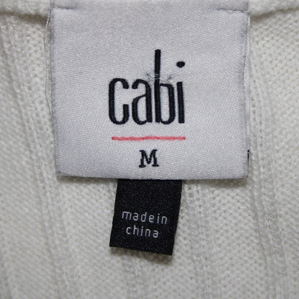 Cabi Sz M White Black Striped Button Long Cotton Other Fibers Duster Jacket
