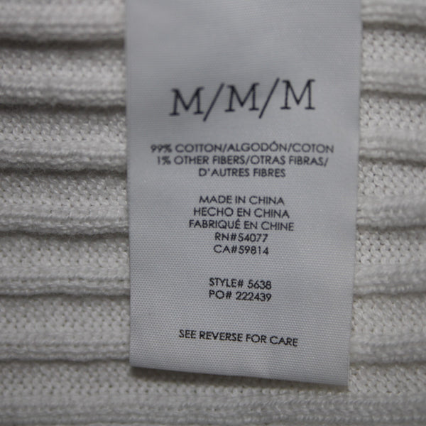 Cabi Sz M White Black Striped Button Long Cotton Other Fibers Duster Jacket