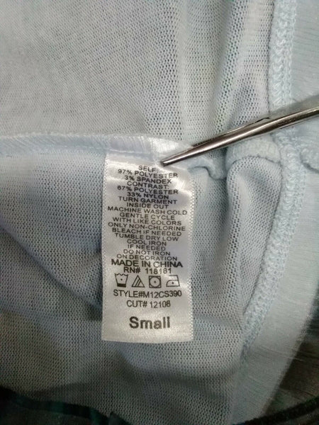 BLEU NEW $30 Sz S Blue Gray Green Peacock Silver Stud Poly Blend Cardigan