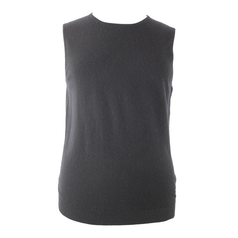 Sutton Studio NEW $109 Cashmere Sz 1X Black 100% Jewel Neck Basic Sweater Top