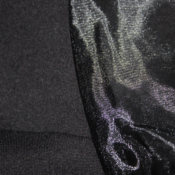 Lulus Dress NEW Sz S Black Sweet Heart Neck Open Back Sheer Arms Rayon Nylon