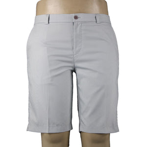 Sligo NEW $90 Sz 34 x 11 White Gray Striped Polyester Spandex Golf Shorts