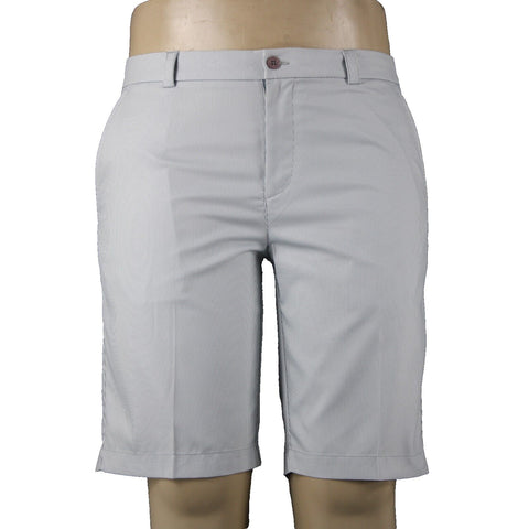Sligo NEW $90 Sz 34 x 11 White Gray Striped Polyester Spandex Golf Shorts
