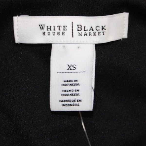 White House Black Market Dress NEW $90 Sz XS Black White Floral Poly Dress