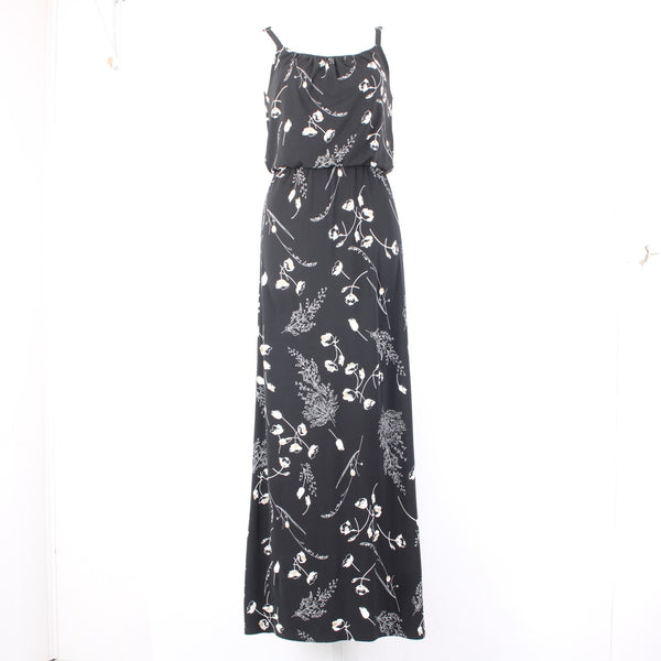White House Black Market Dress NEW $90 Sz XS Black White Floral Poly Dress