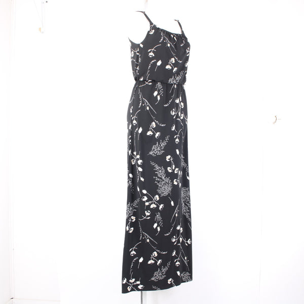 White House Black Market Dress NEW $90 Sz XS Black White Floral Poly Dress