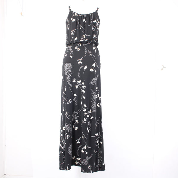 White House Black Market Dress NEW $90 Sz XS Black White Floral Poly Dress
