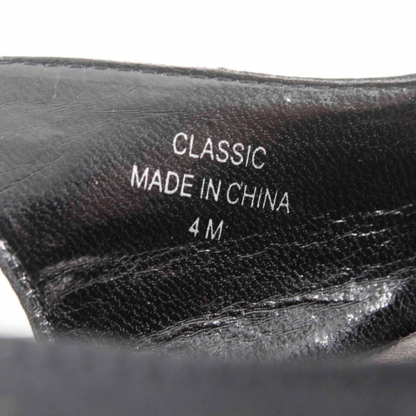 J Renee Classic Sz 4M Black Rhinestone Buckle Fabric Upper 2' Kitten Heel