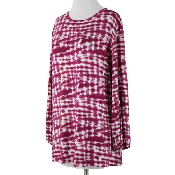 Johnny Was NEW $168 The Janie Sz L Purple Pink White Tunic Bamboo Spandex Top