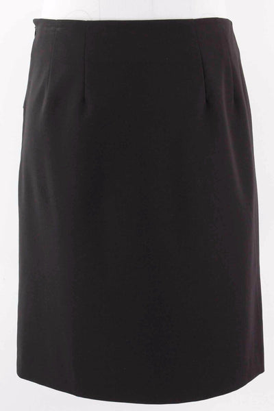 Mac Jac Sz 10 Black Asymmetrical Hip Inset Unlined Polyester Blend Skirt
