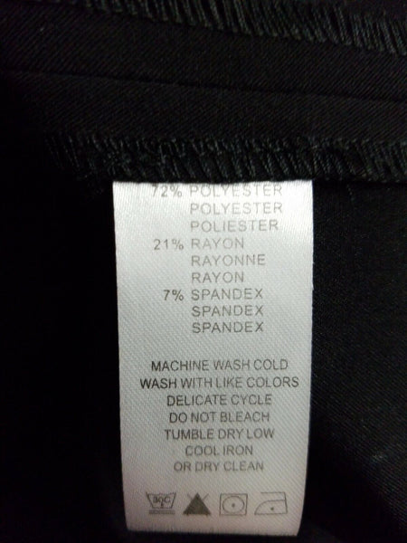 Mac Jac Sz 10 Black Asymmetrical Hip Inset Unlined Polyester Blend Skirt