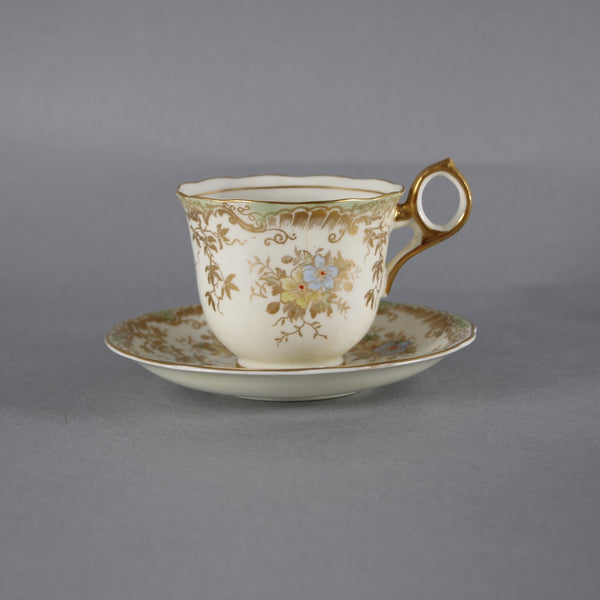 Radford's Tea Cup With Saucer Fenton Gold Multi Color Floral Tea Cup With Saucer