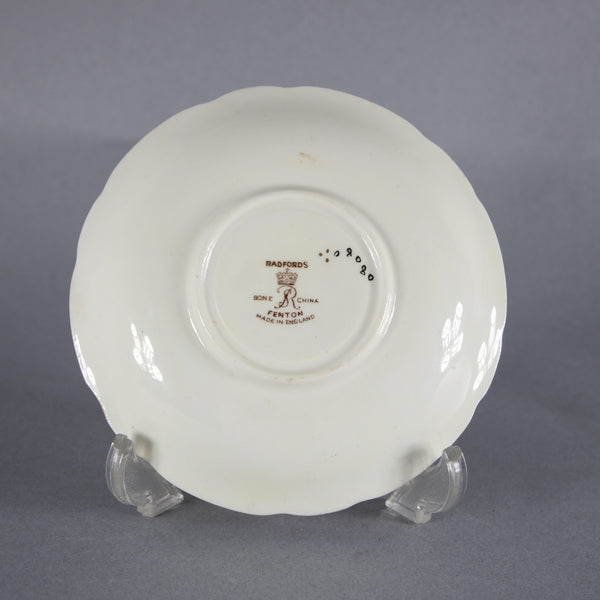 Radford's Tea Cup With Saucer Fenton Gold Multi Color Floral Tea Cup With Saucer