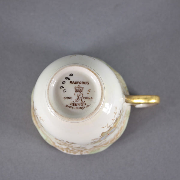 Radford's Tea Cup With Saucer Fenton Gold Multi Color Floral Tea Cup With Saucer