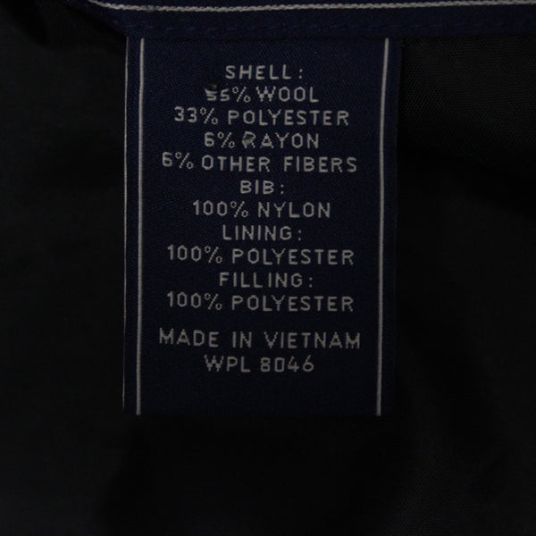 American Rag Sz L Gray Black Nylon Stand Up Collar Wool Blend Poly Lined Jacket