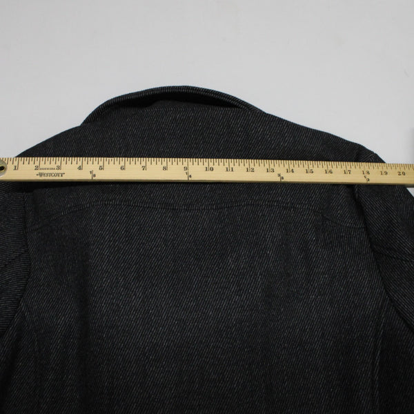 American Rag Sz L Gray Black Nylon Stand Up Collar Wool Blend Poly Lined Jacket