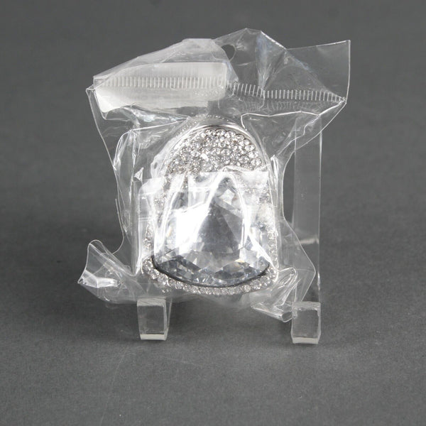 Bijoux NEW $20 Silvertone Rhinestones Oval Triangle Hair Clip