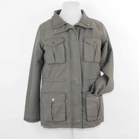 Rachel Roy NEW Sz XL Olive Green Canvas Faux Fur Lined Jacket