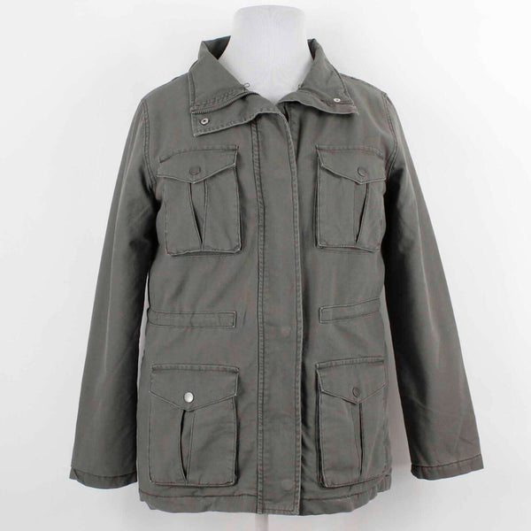 Rachel Roy NEW Sz XL Olive Green Canvas Faux Fur Lined Jacket