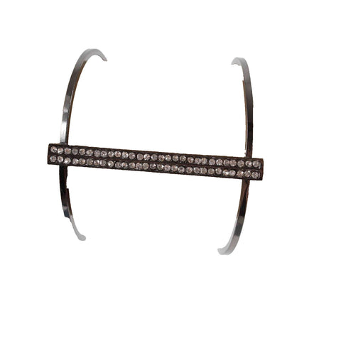 Rjg/cn Gunmetal CZ Adjustable Bracelet