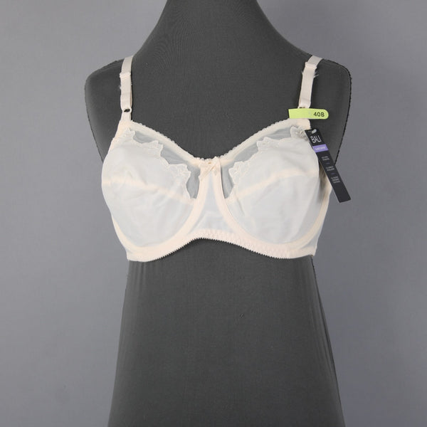 Bali Bra NEW $44 Classic Support Sz 40B Cream Unpadded Wired Nylon Bra