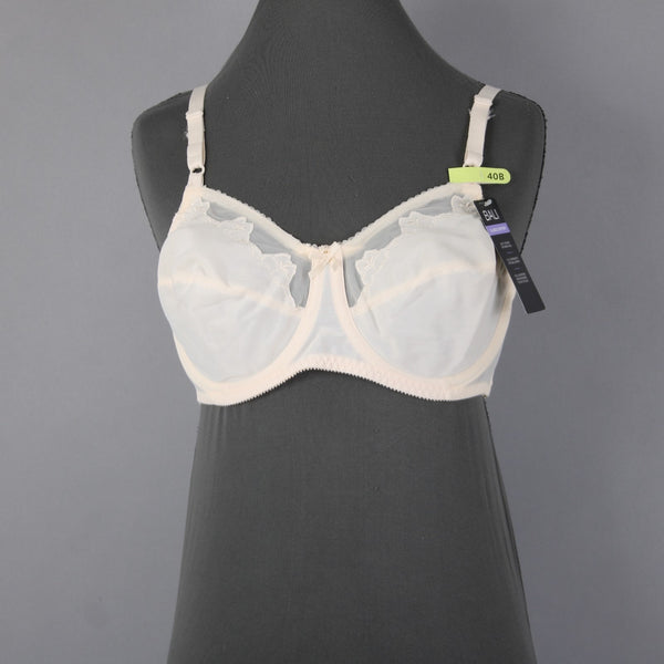 Bali Bra NEW $44 Classic Support Sz 40B Cream Unpadded Wired Nylon Bra