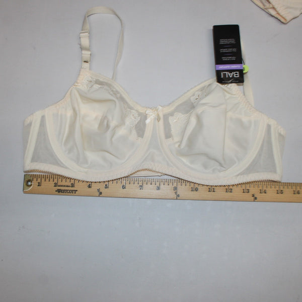 Bali Bra NEW $44 Classic Support Sz 40B Cream Unpadded Wired Nylon Bra