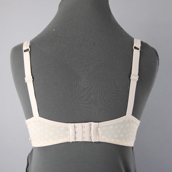 Warners NWOT Sz 36C Tan White No Underwire T Shirt Bra
