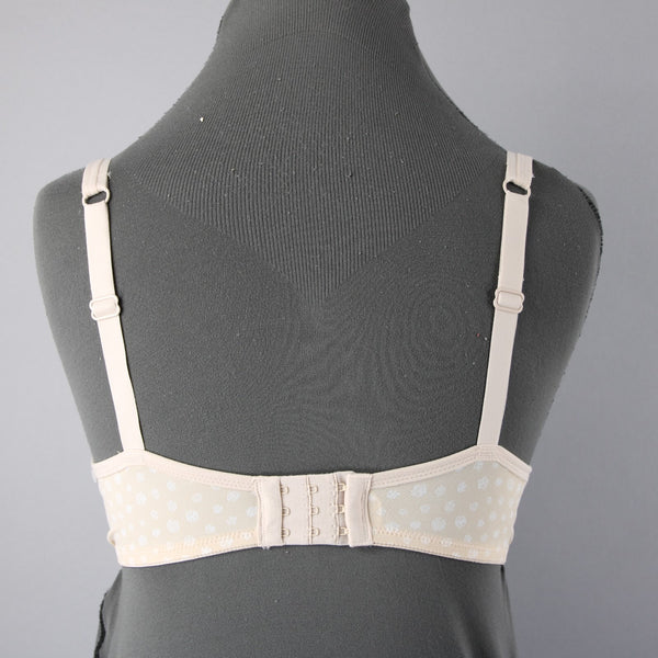 Warners NWOT Sz 36C Tan White No Underwire T Shirt Bra