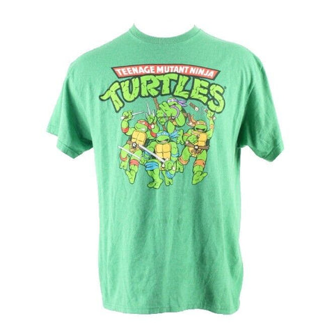 Nickelodeon Sz XL Green Teenage Mutant Ninja Turtles Cotton Blend T Shirt