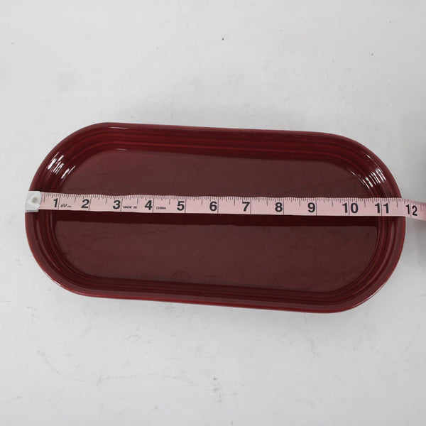 Fiesta Homer Laughun China Burgundy  Lead Free 11.25" AS IS Platter