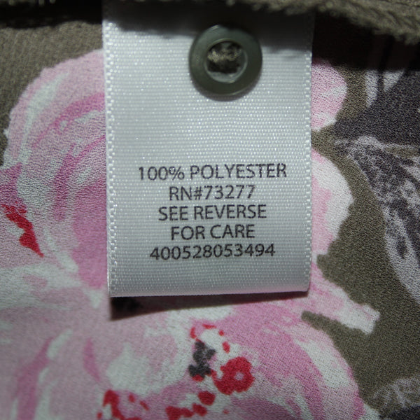 Candies $38 Zeniflora Sz S Pink Multi Color Floral Buttons 100% Polyester Top