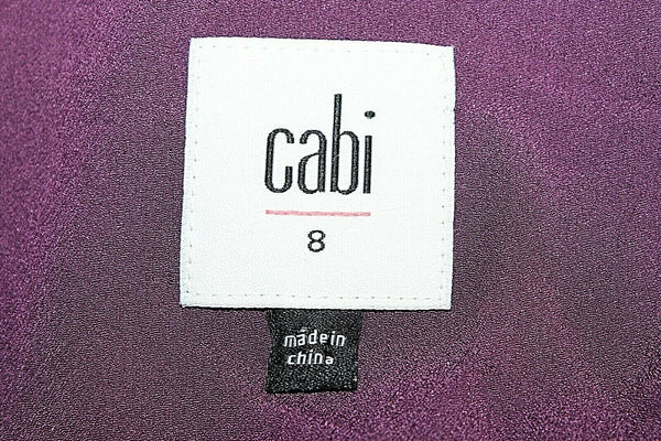 CAbi NEW $129 Sz 8 Purple Blue Teal Multi 100% Polyester Faux Wrap Dress