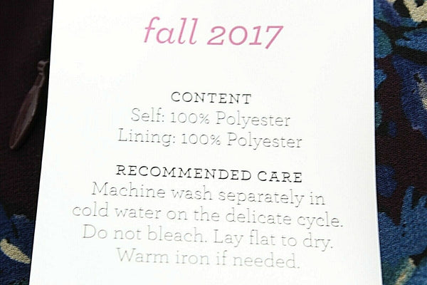 CAbi NEW $129 Sz 8 Purple Blue Teal Multi 100% Polyester Faux Wrap Dress