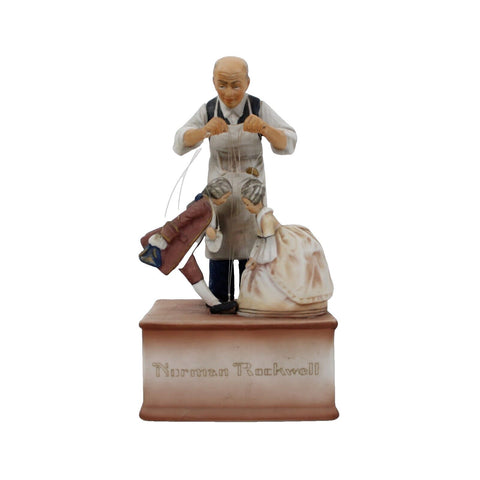 Norman Rockwell Sat Evening Marionettes Limited Edition 7" AS IS Music Figurine