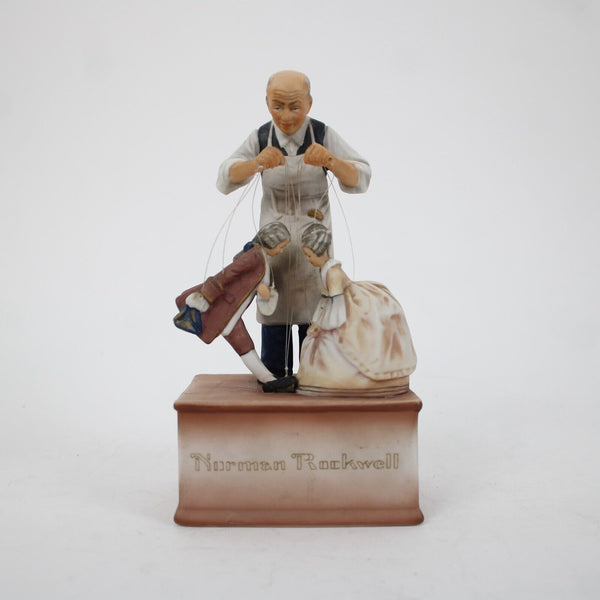 Norman Rockwell Sat Evening Marionettes Limited Edition 7" AS IS Music Figurine