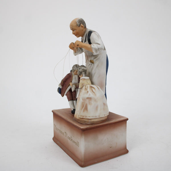 Norman Rockwell Sat Evening Marionettes Limited Edition 7" AS IS Music Figurine