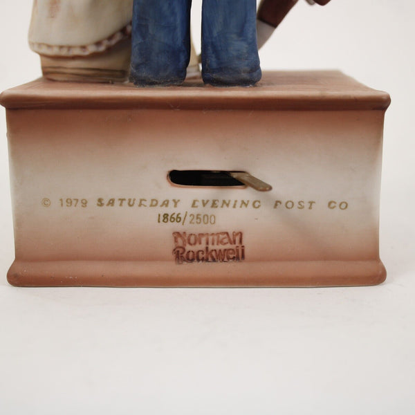 Norman Rockwell Sat Evening Marionettes Limited Edition 7" AS IS Music Figurine