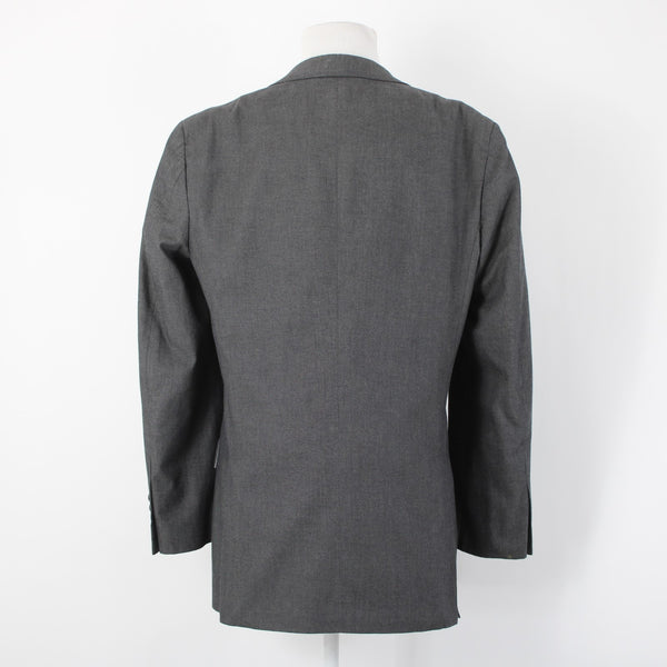 J. Ferrar Sz 38S Steel Gray 100% Cotton Polyester Lined Blazer Sport Coat Jacket