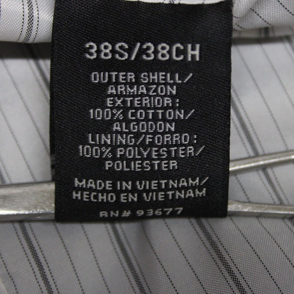J. Ferrar Sz 38S Steel Gray 100% Cotton Polyester Lined Blazer Sport Coat Jacket