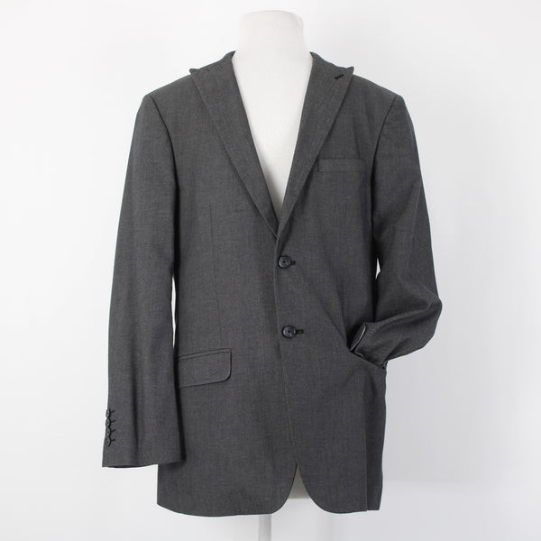 J. Ferrar Sz 38S Steel Gray 100% Cotton Polyester Lined Blazer Sport Coat Jacket