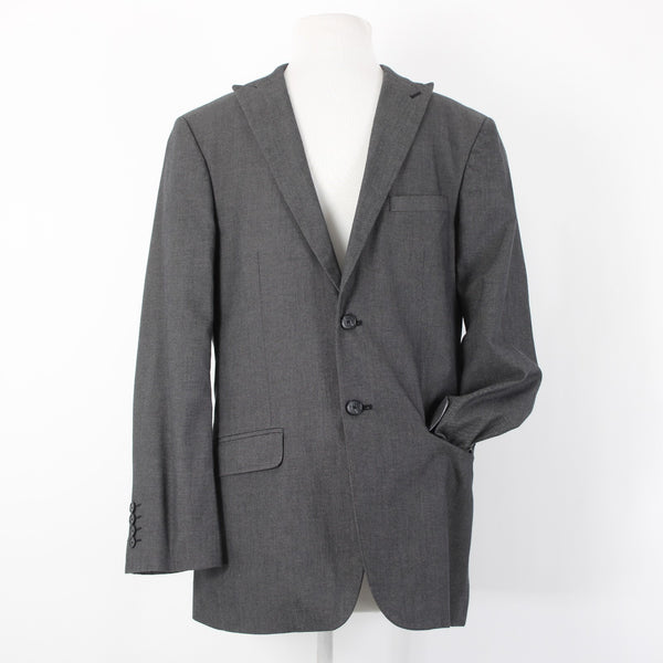 J. Ferrar Sz 38S Steel Gray 100% Cotton Polyester Lined Blazer Sport Coat Jacket
