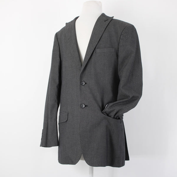 J. Ferrar Sz 38S Steel Gray 100% Cotton Polyester Lined Blazer Sport Coat Jacket